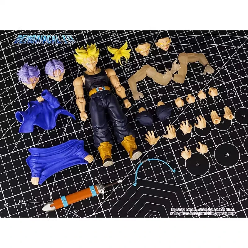 New Demoniacal Fit Trunks Dragon Ball Trunks Action Figure Shf The Coming One Free The Future Anime Figurine Collectible Toy