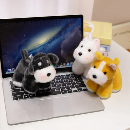 Dog Series Plush Toy Doberman Pinscher Schnauzer Bulldog Labrador Stuffed Doll Desktop Decorative Toys Adorably Birthday Gifts