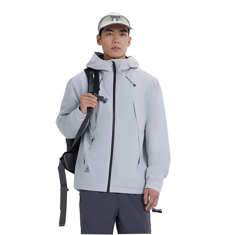 Metersbonwe Men's Windproof Warm Jacket Light Rain Proof Coat New Commuter Hooded Jackets Mesh Lining Male Fall Winter Outerwear