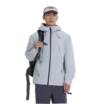 Metersbonwe Men's Windproof Warm Jacket Light Rain Proof Coat New Commuter Hooded Jackets Mesh Lining Male Fall Winter Outerwear