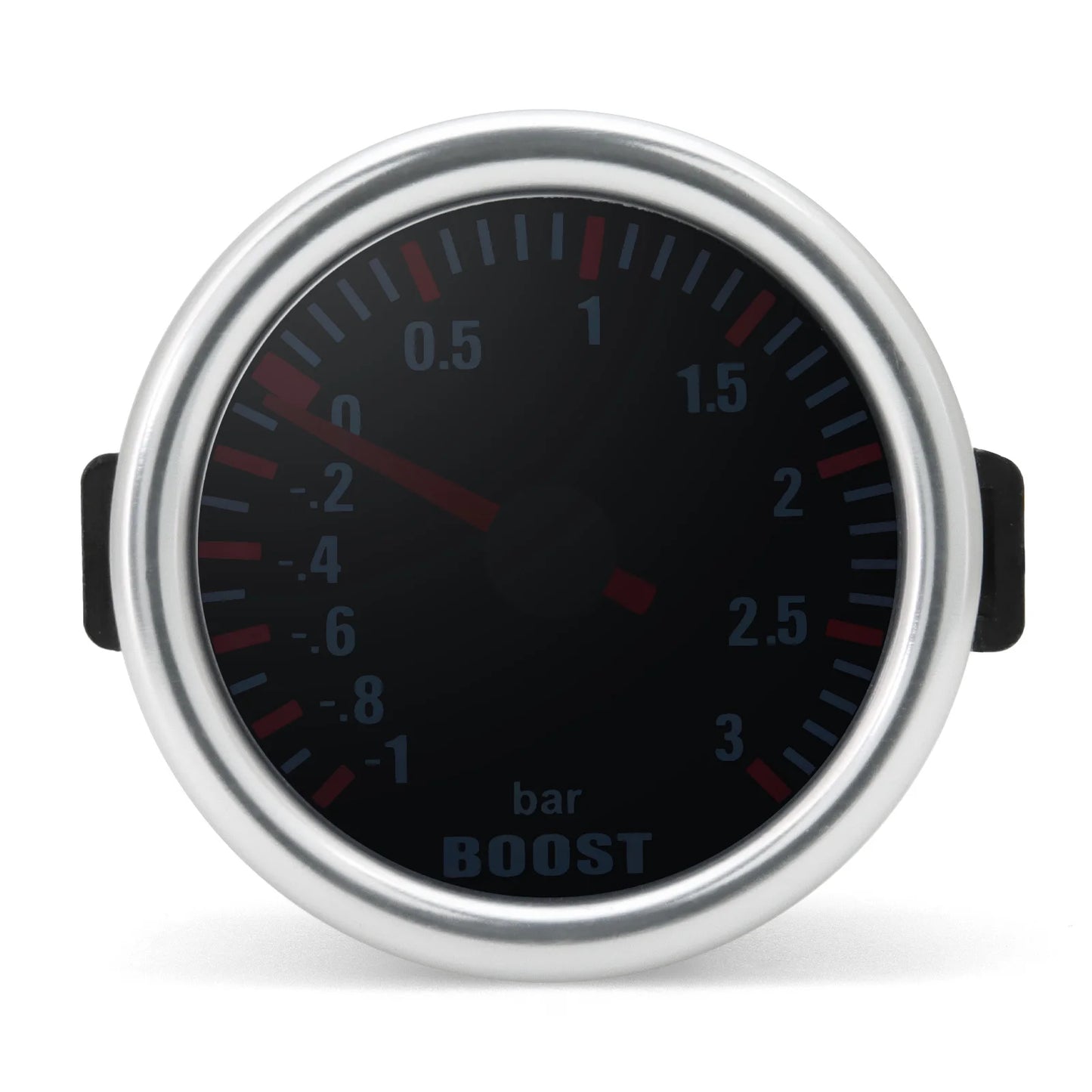 2"52mm Car 3 Bar Boost Gauge Turbo Boost Meter Pointer With Led Light Boost Indicator For 12V Engine Vehicle Car Accessories