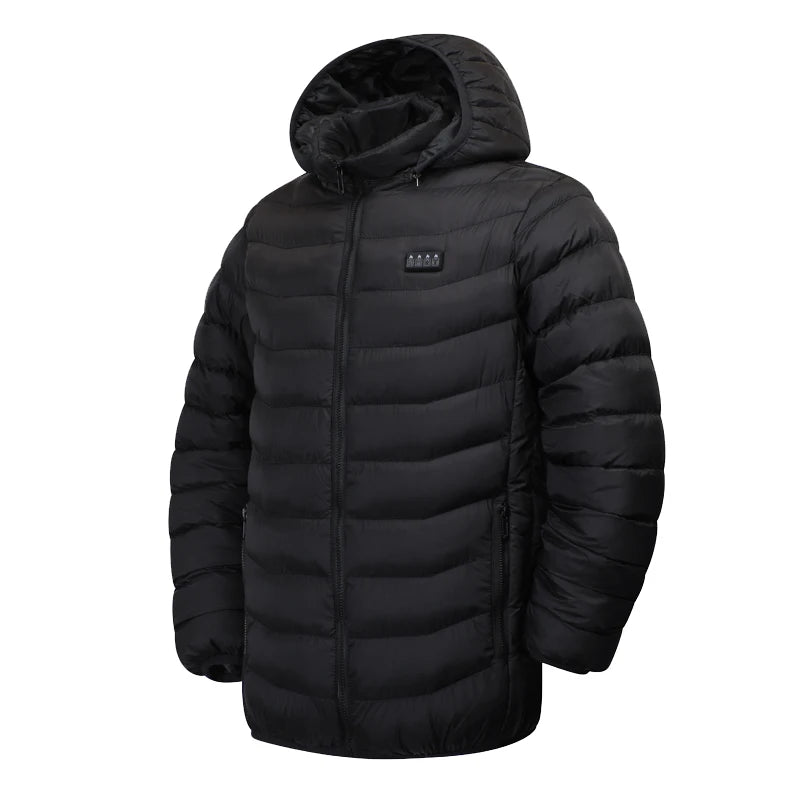 Winter Cold Protection 4-Control 23-Zone Men's Heated Jacket Electric Heated Cotton Coat【Power supply not included】