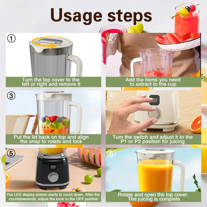 TINSOL Multifunctional Juicer Home Blender 10 Blades Multifunctional Juicer Ice Crusher High Juice Yield, Kitchen Tool