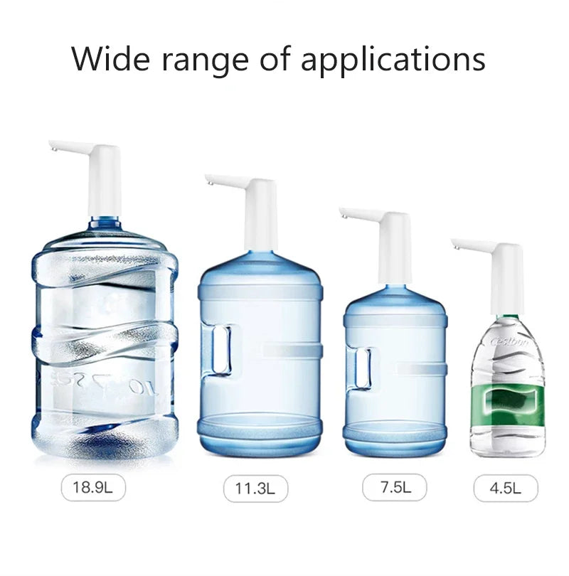 Bottled Water Dispenser Electric Mini Wireless Bottled Water Electric Pump USB Rechargeable Portable Water Pump Booster