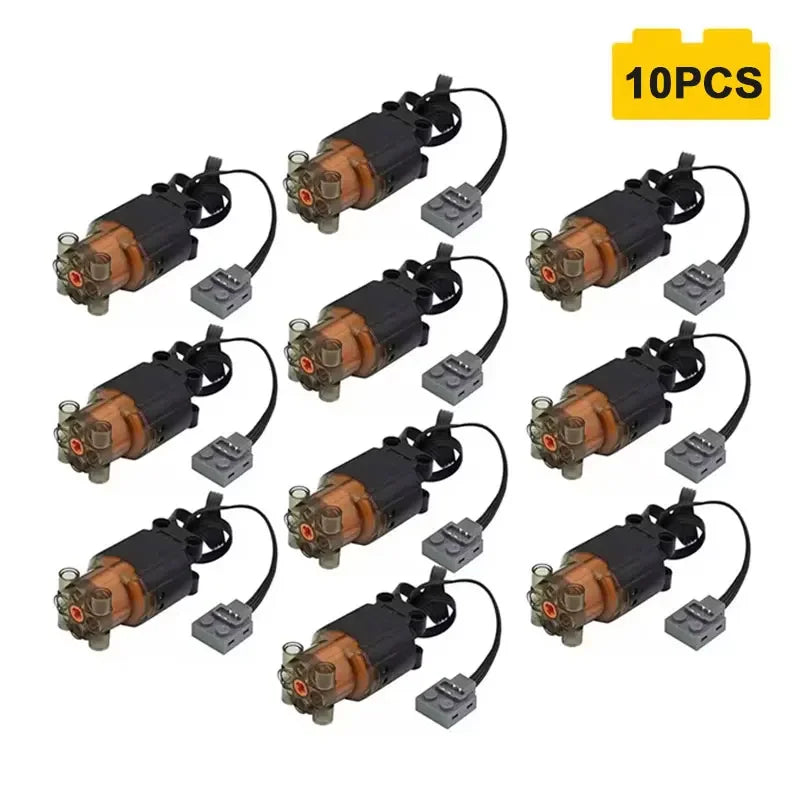 Small Particle Motor Power Group Kit Compatible Building Blocks L-Motor Enhanced Version STEM Technical DIY Bricks Set
