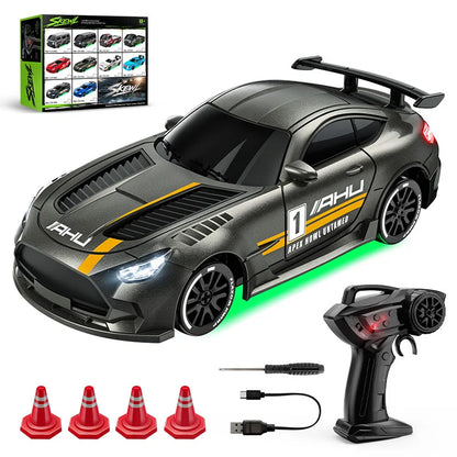 RC 1:64Desktop drift car Mini remote control car Four-Wheel Drive Full Proportion Type-CCharging  Children's Toys