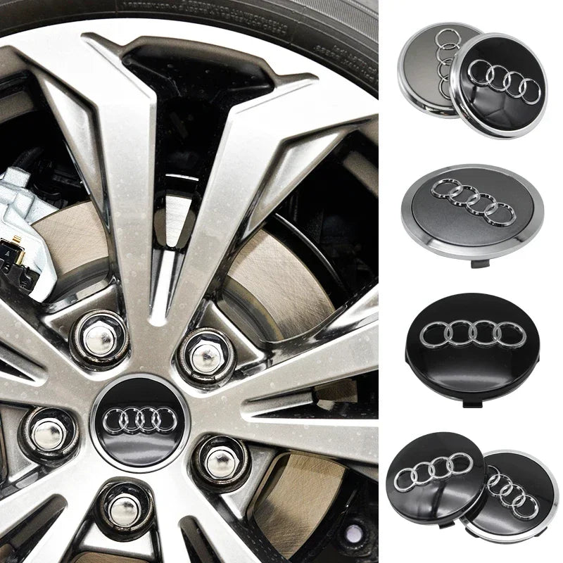 4pcs 60mm 61mm 69mm 68mm 77mm Car Styling Wheel Center Cap Hub Covers Badge 4B0601170 For Audi A3 A4 A5 A6 A7 A8  S6 Accessories