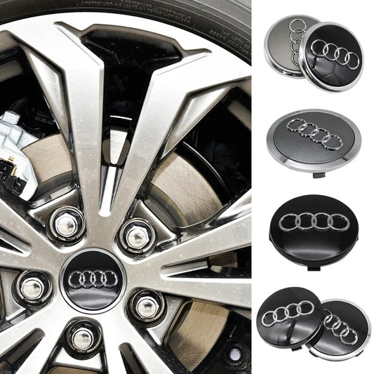 4pcs 60mm 61mm 69mm 68mm 77mm Car Styling Wheel Center Cap Hub Covers Badge 4B0601170 For Audi A3 A4 A5 A6 A7 A8  S6 Accessories