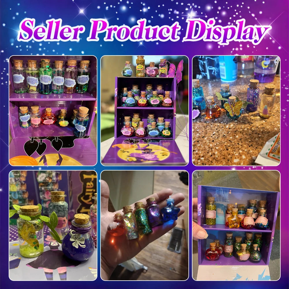 DIY Mixed Magic Wizard Potion Bottles Color Changing luminous Potions Art Craft Kit Kids Family Educational Toys Birthday Gifts