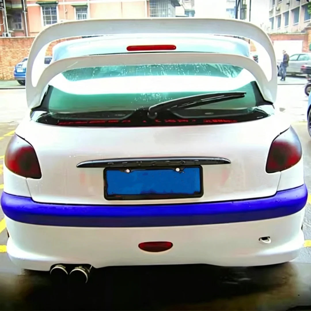 Carbon fiber Resin Rear spoiler tail wing for Peugeot 206 06-15 modify to WRC style car accessories