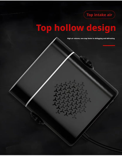 Portable Car Heater with Fast Heating Defrost & Defog Functions | 12V/24V Compatible | Fixed Air Outlet 360° Adjustable Angle