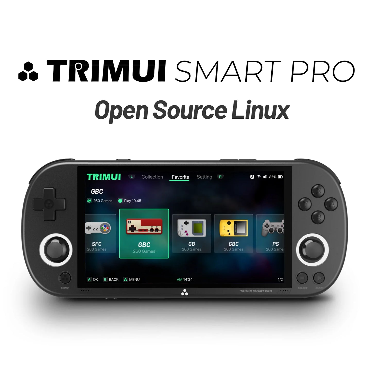 TRIMUI SMART PRO Open Source Linux Handheld Gaming Console 4.96" IPS Screen RGB Retro Emulator Player Gift for Gamers