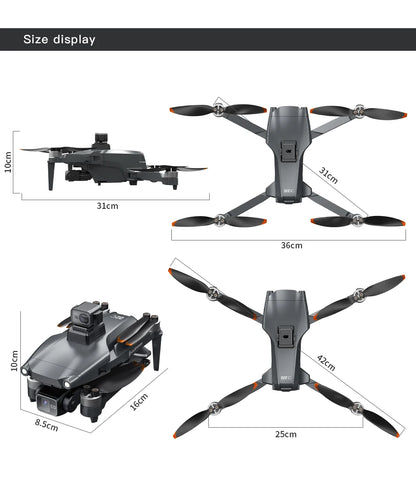 L600 PRO / PRO MAX GPS Drone Professional 4K 3-Axis PTZ HD Dual Camera Obstacle Avoidance Brushless Motor 5G WIFI Security Dron
