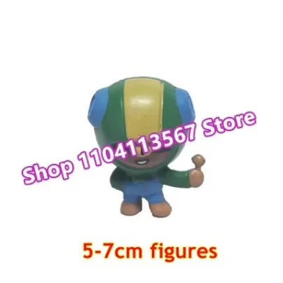 24pcs Cartoon Mini Figures Poco Bibi Shelly Cute Anime Heroes Model Accessories Charms Game Collectibles Toys for Children Gift