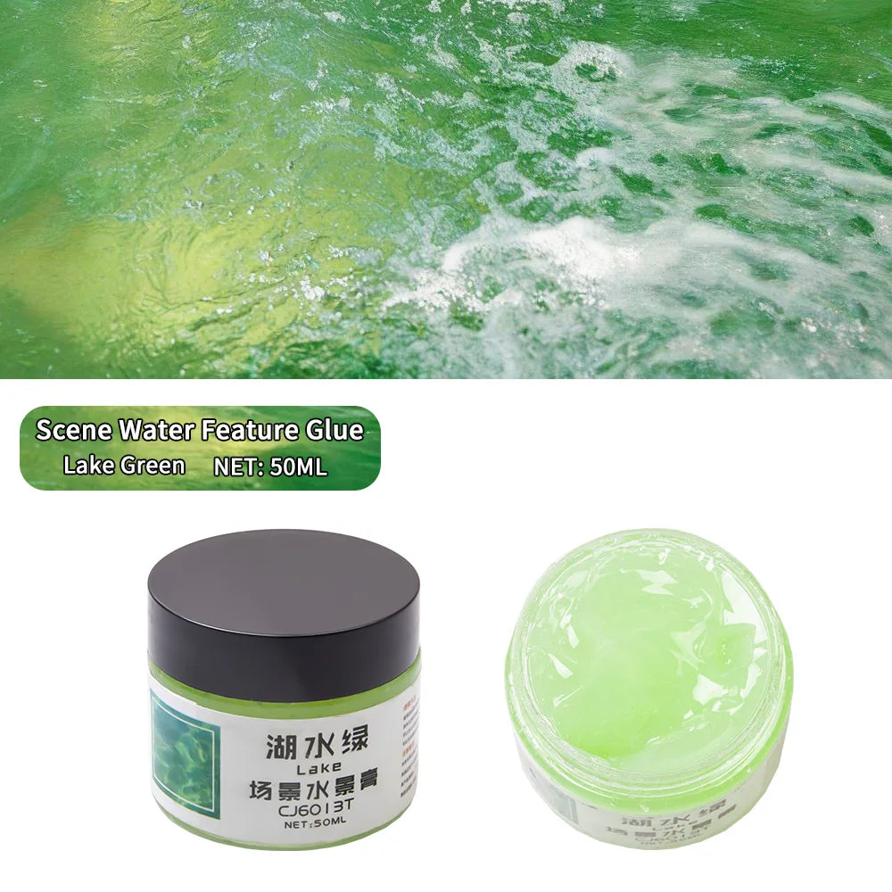 Landscaping Waterscape Paste Rivers/Oceans/Lakes/Static Simulated Water Effect Cream Scene Diy Modeling Making for Dioramas 50ml