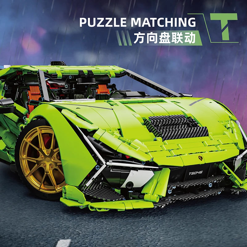 1:6 Technical APP Remote Control Super Speed Racing Lambo SVJ Hypercar Building Blocks Ornament Bricks Toys Christmas Gifts