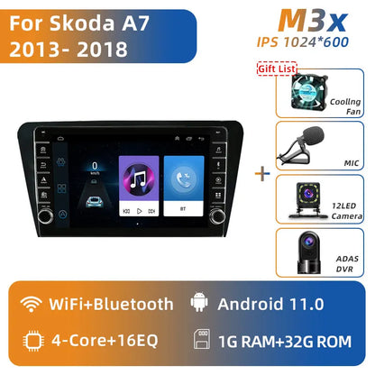 Jundof 2 Din Android 13 Car Radio For Skoda Octavia 3 A7 2013-2018 Multimedia Video Player 4G WiFi Navigation Carplay Head unit