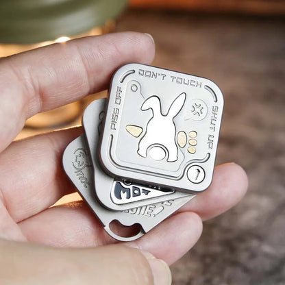 Angry Rabbit Triple-Layer EDC Magnetic Slider Side-Push Sensory Fidget Toy for ADHD, Anxiety & Office Stress Relief