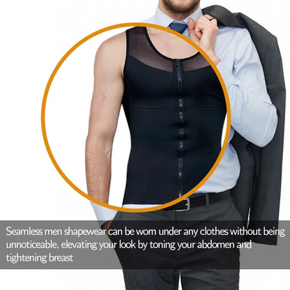 Men's Compression Vest Undershirt Slimming Tank Top Workout Shirts Tummy Slimming Abdomen Body Shaper Waist Trainer Fajas Tops
