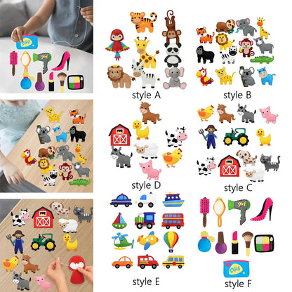 Zoo Felt Animal Animals Sewing Kits forest Children Birthday Gifts DIY Crafting and Sewing Set Felt for Beginner Kids