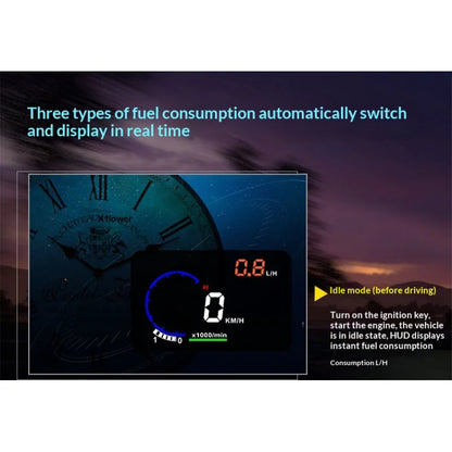 Head-up Display obdUniversal High-Definition Car Speed Projector Portable Car Display ScreenA8