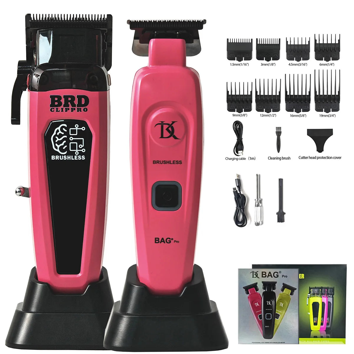 BRDCLIP 7500RPM Brushless Motor Professional Hair Clipper Barber Hair Cutting Machine Kit Salon Hair Trimmer for Men 106 078