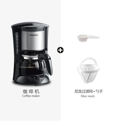 220V HOMEZEST German Coffee Maker Automatic Drip Coffee Machine Mini American Brewer for Home Tea WAQ