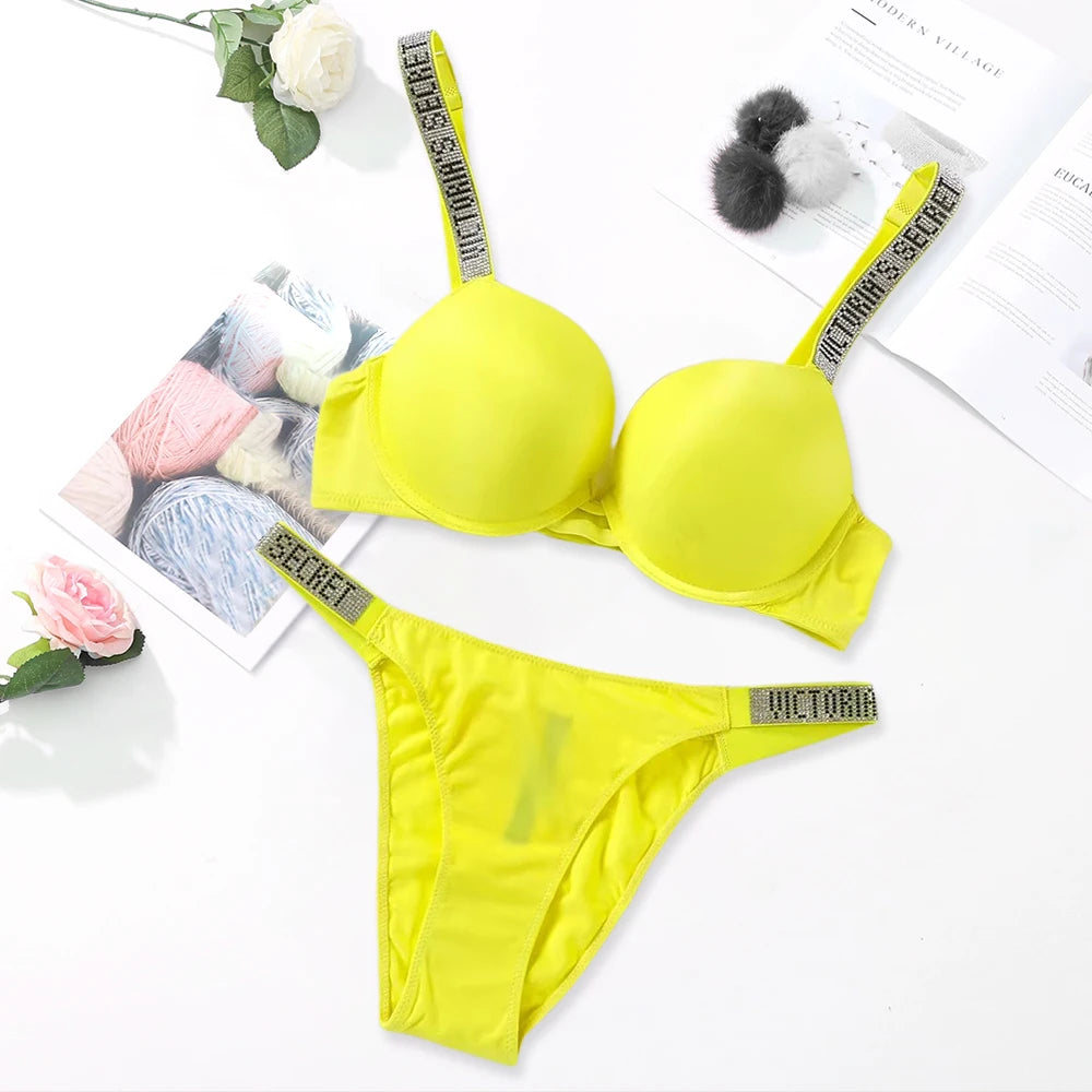 V Soft Versatile Shapewear Sexy Lingerie Bra and Panty Set Push Up Women's Fashion Lingerie Set Sexy Breathable