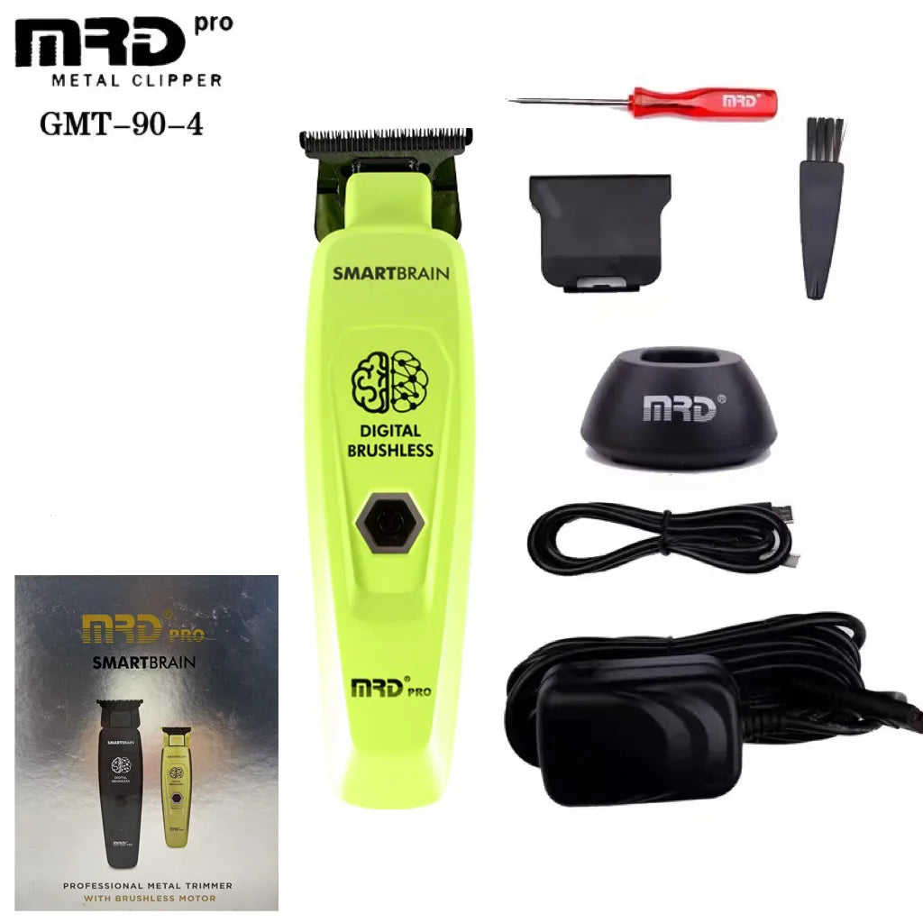 HC-90-4 MRD Smart Brain Hair Clipper Men's Professional Full Metal Lift Height Torque Digital Brushless Motor Cordless Trimmer