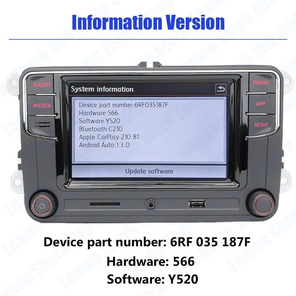 NONAME RCD330 Plus Carplay Car Radio Android Auto MIB Navigator Player 6RF035187F for VW Tiguan Golf 5 6 MK5 MK6 Passat Polo