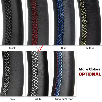 For Seat Leon Cupra R Leon ST Cupra Leon ST Cupra Ateca Cupra Ateca FR Anti-Slip Black Suede Braid Car Steering Wheel Cover