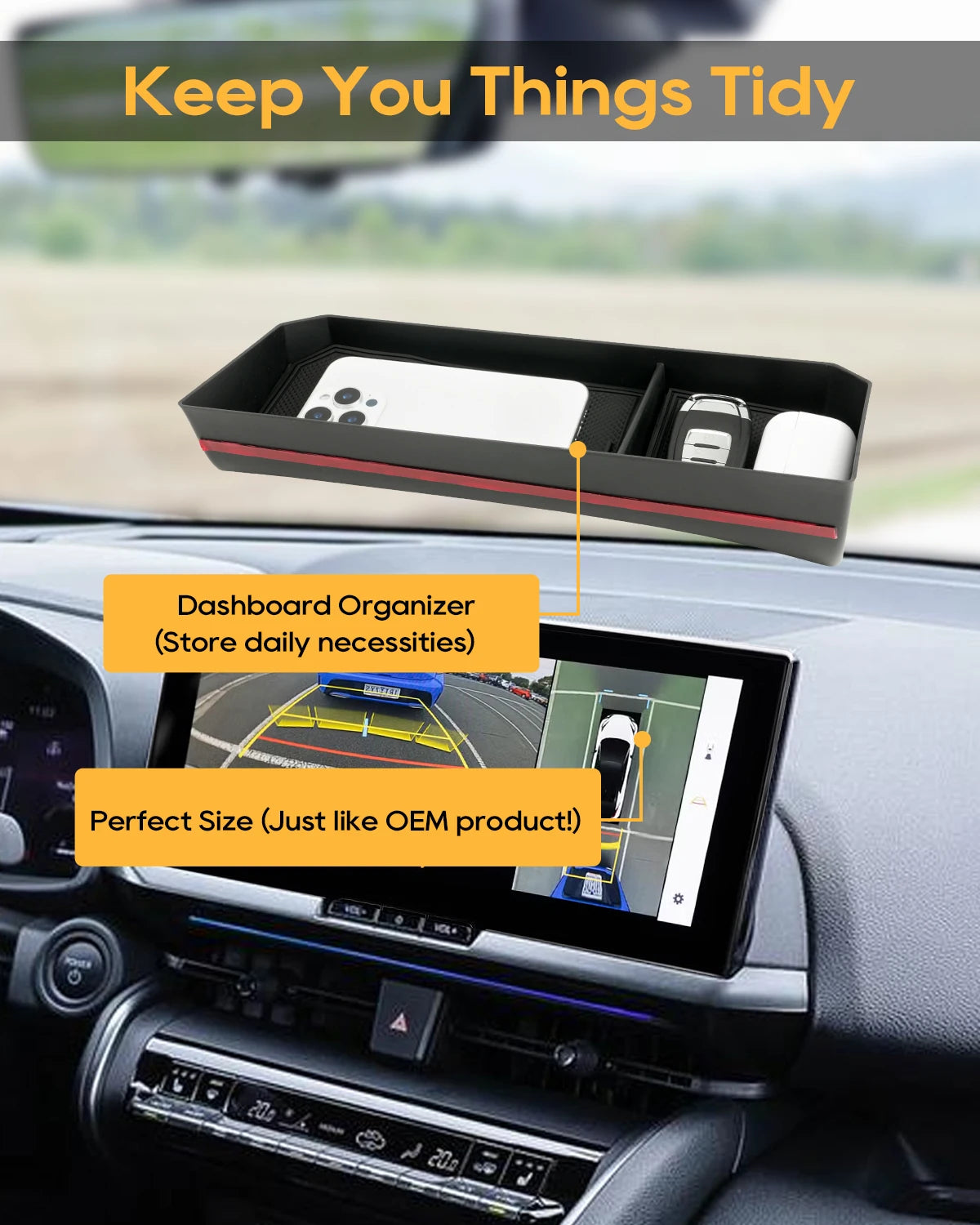 LFOTPP for Toyota C-HR Hybrid 2024 2025 2026 LHD Car Centre Console Storage Box Car Centre Console Tray Toyota C-HR Accessories