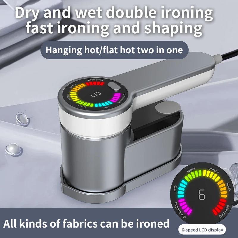 2-in-1 Portable Handheld Steam Iron Garment Steamer Mini Travel Ironing Machine Automatic Clothing Steam Generator for Home Dorm