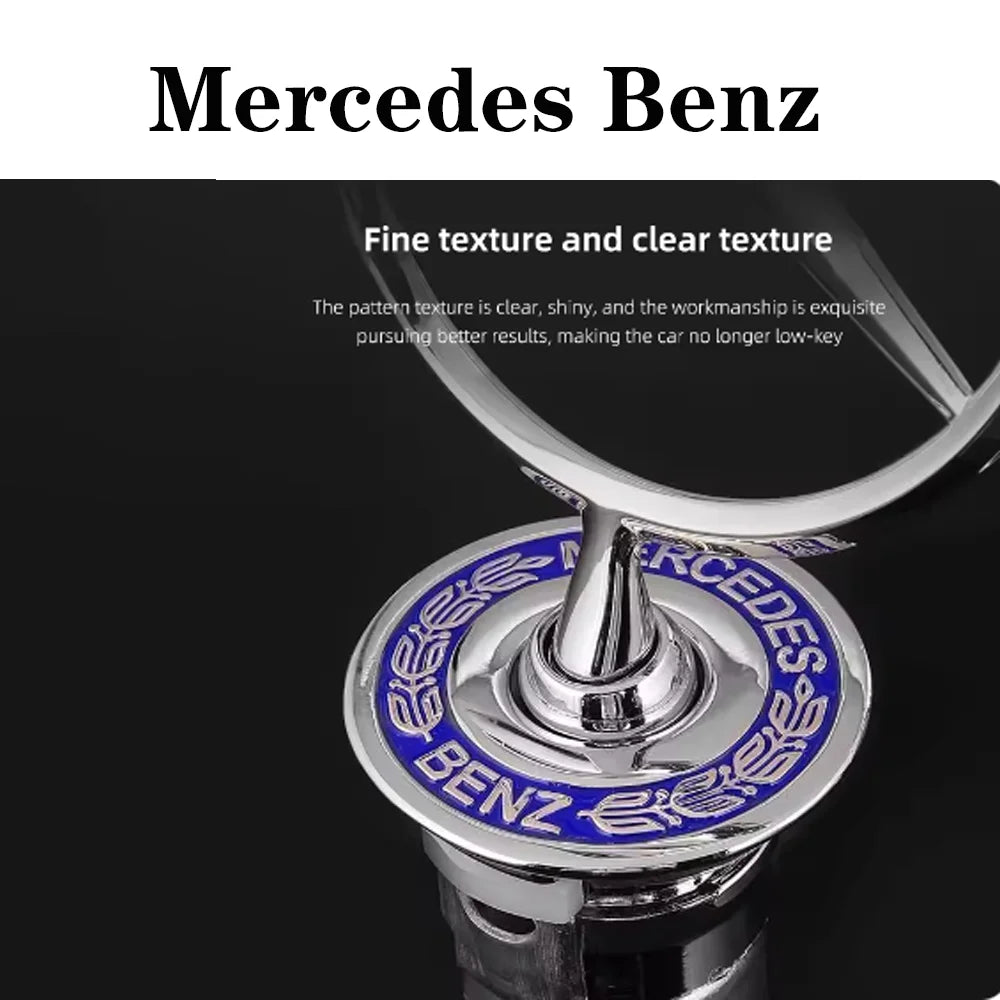 1pcs 44mm Car Front Hood Emblem Bonnet Label Badge Decal For Mercedes Benz C E S Class W204 W205 W212 W213 W211 W220 W222 W223