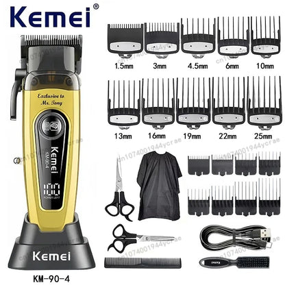 Professional Hair Clipper KM-90-5,KM-90-4 Electric Hair Trimmer Set For Men Rechargeable Cordless Haircut Machine for Barber