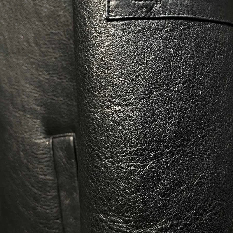 AYUNSUE Winter Men's Leather Jacket Natural Sheepskin Fur Coat Man Clothing Warm Shearling Coats Genuine Leather Chaquetas
