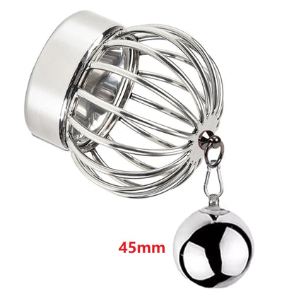 Metal Penis Ring Ball Stretcher Scrotum Lock Stainless Steel Penis Cock Ring Heavy Pendant Weight Bondage Sex Toy