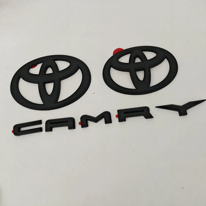 Suitable for 2024 2025 9th Generation Toyota Camry Hood Badge Trunk Badge OVERLAY Modification Gloss Black Matte Black