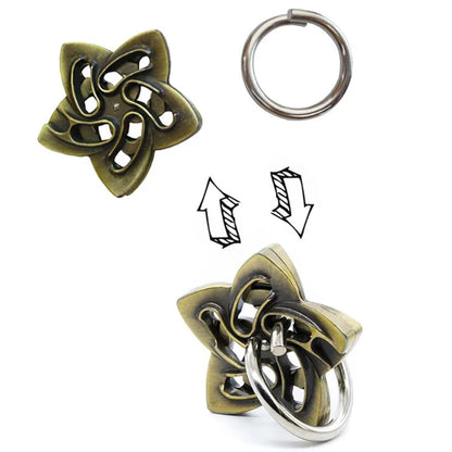 Difficult Metal Brain Teaser Puzzles for Adults Kids Magic Baffling IQ Logic Test Disentanglement Game Fun Challenge