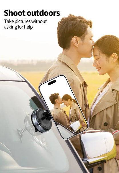 Magnetic Vacuum Phone Bracket 360° Adjustable Holder Strong Suction Cup Navigation Design Stand Holder For Car Universal 2026