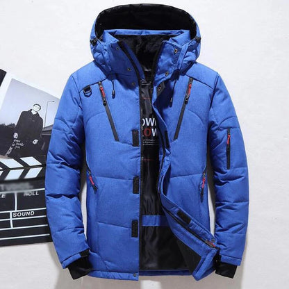 Down Jacket Male Winter Men White Duck Down Jacket Hooded Outdoor Thick Warm Padded Snow Coat Oversize M-4XL