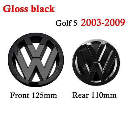 VW Accessories 2pcs for Volkswagen GTI Golf5 MK5 2003-2007 127mm Front Grill Cover 110mm Rear Trunk Lid cover Car Styling Logo