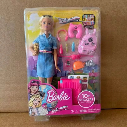 Barbie Mabuli Traveler Toy Set for Girls Authentic Pretend Play Educational Fun Dolls Collection Birthday Gift for Children
