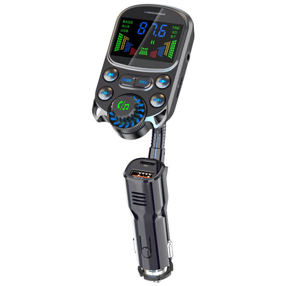 Bluetooth-compatible Car Kit Cigarette Lighter Handsfree FM Transmitter AUX Audio Wireless MP3 Player PD QC3.0 Car Quick Charger