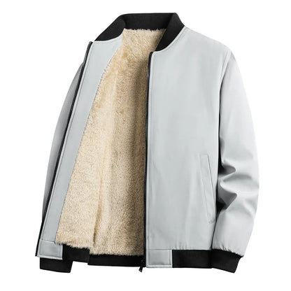Lamb Velvet Jacket Winter Warm Baseball Collar Jacket Men'S 2025 New Fashion Casual Jacket Jackets Trench Coat Fishing Hoodies