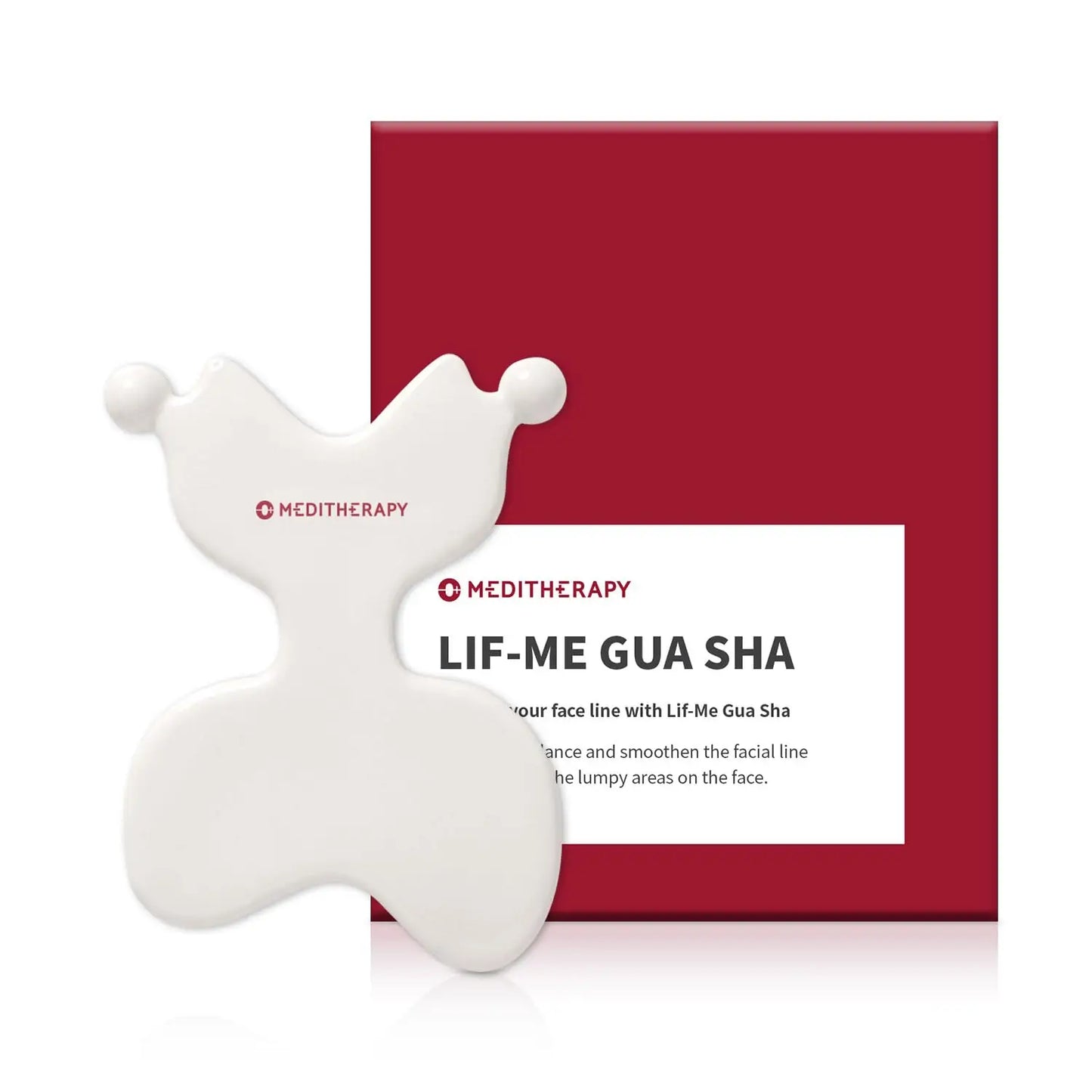 MEDITHERAPY Lift-me Guasha Board Ceramic Gua Sha Face Massage Tool Korean Facial Guasha Board Face Lift Muscle Relief Massager
