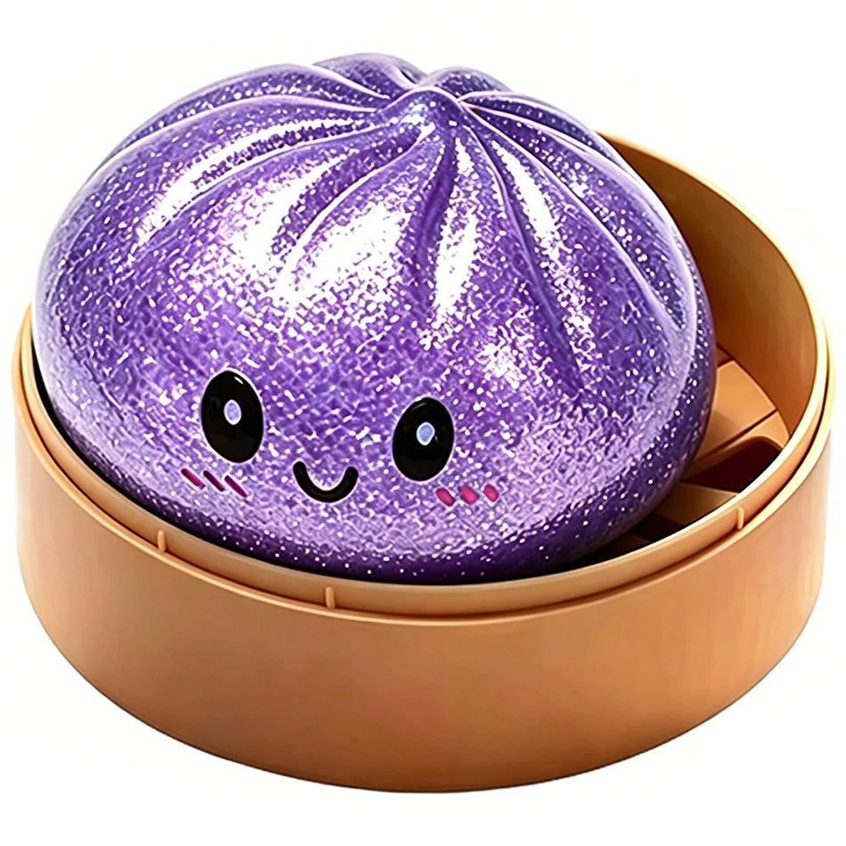 2026Glitter Dumpling Glitter Dumpling Squishy with Box Dumplings Sensory Squeeze Toy for Stress Relief
