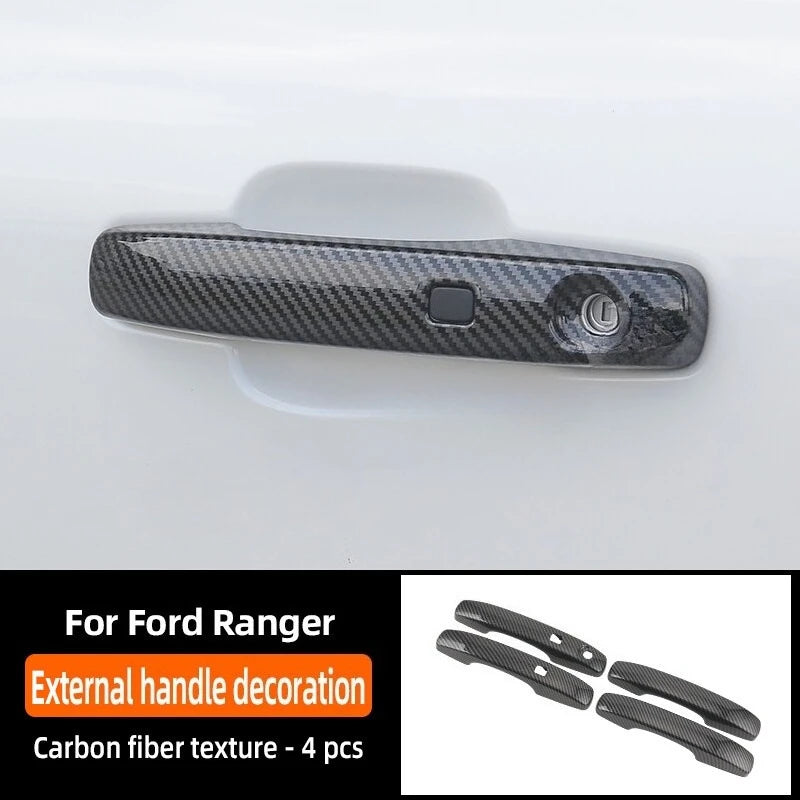 Fit for Ford Ranger 2024 2025 Interior Protection Sticker Carbon Fiber Grain Gear Shift Panel Cover Trim