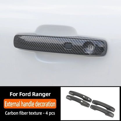 Fit for Ford Ranger 2024 2025 Interior Protection Sticker Carbon Fiber Grain Gear Shift Panel Cover Trim
