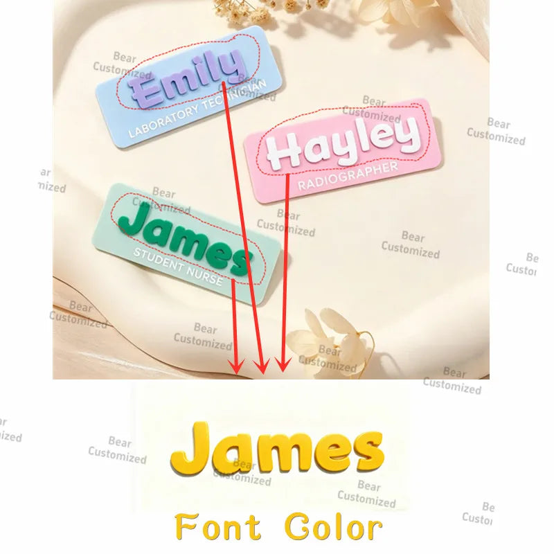 Custom  Acrylic Name Brooch ，Work Name Badge， Personalised Name Badge, Acrylic Name Badge, Gift for Nurse Present for Teacher